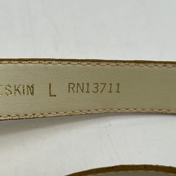 Giani Bernini Gold Adjustable Snakeskin Belt | Size L - Picture 5 of 10